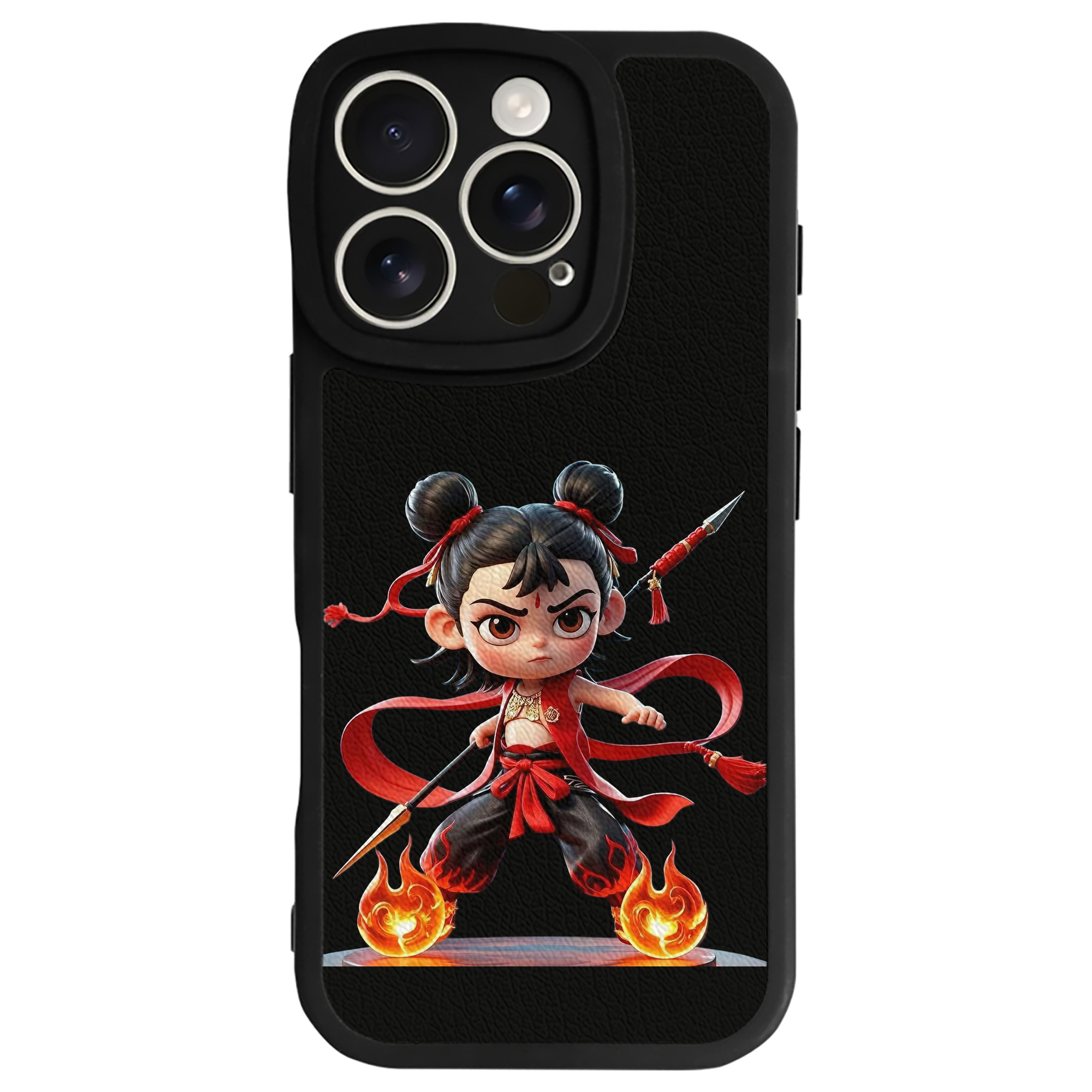 （画像用） Ne Zha 2 ナタ 魔童の大暴れ 【iPhone 16シリーズ対応】シリコンスマホケース（レザー調） 材質：シリコン